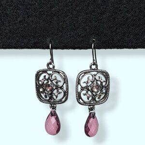 (2/$20) Purple Stone Dark Tone Metal